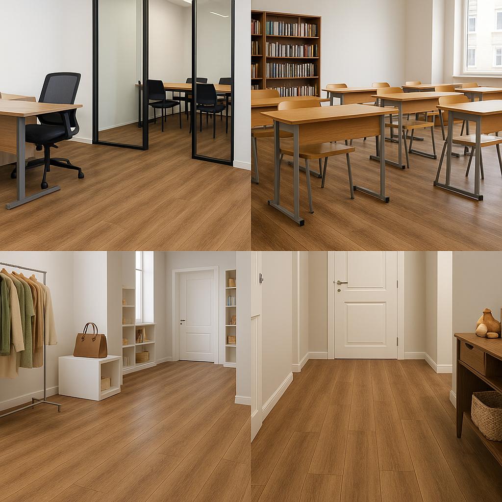 В каких помещениях используется плитка ПВХ 32 класса